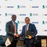 Standard Chartered's Regional CEO, Africa and Middle East, Sunil Kaushal, and Access Bank Plc Group Managing Director , Roosevelt Ogbonna,